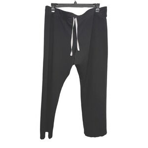 FIGS Technical Collection Black Scrub Pants XL Drawstring Straight Leg Medical